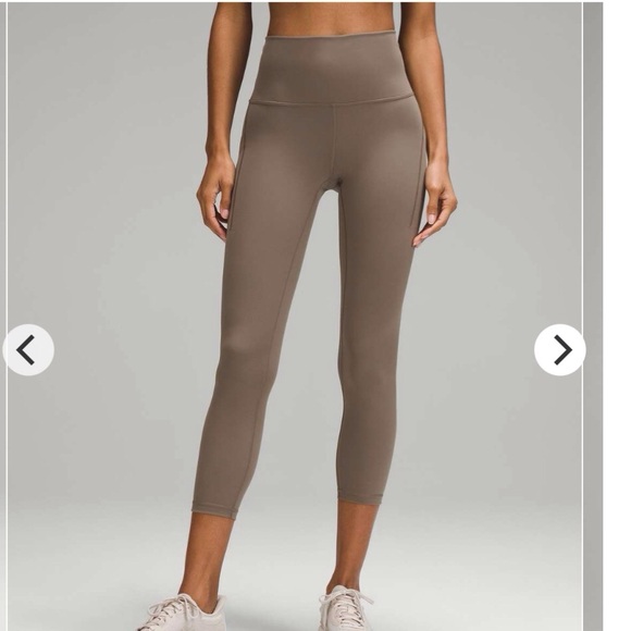 Lululemon Wunder Train High-Rise Crop with Pockets 23" size 8 barely worn - Picture 2 of 5